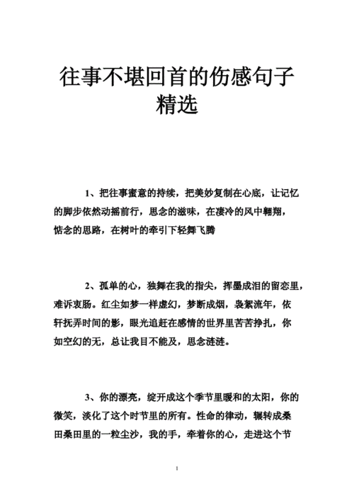 往事不堪回首的伤感句子精选doc38页