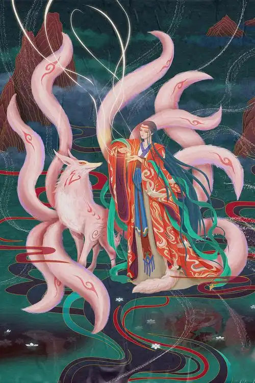 山海经九尾狐青丘国在其北其狐四足九尾一曰在朝阳北帝命竖亥步自东极