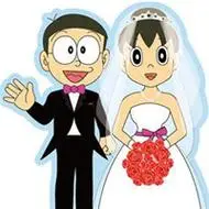 大雄静香情侣头像有爱好看的大雄和静香情侣头像一左一右图片