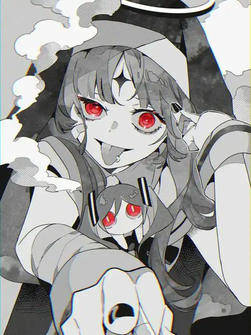 插画分享64可爱又透着病态美73