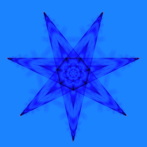 恶魔的指纹---49幅由算法生成的邪恶七芒星图像