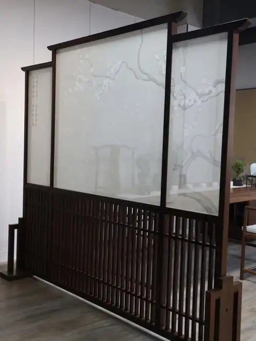 宋风半透纱屏风