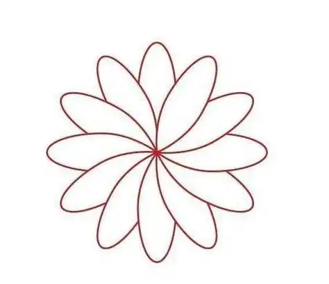 几何图形花朵简笔画