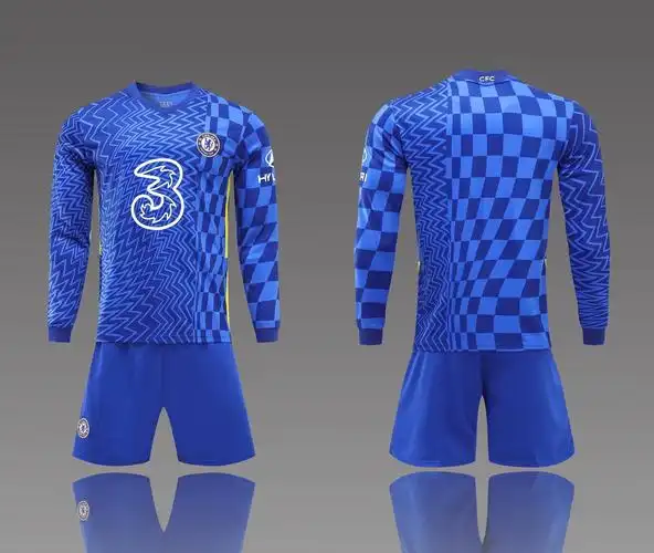 巴黎切尔西足球服梅西30号球衣皇马c罗7号长袖训服套装阿森纳套装