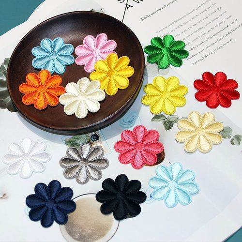 18色刺绣衣服装饰破洞图案布小花布贴补丁贴衣服毛衣羽绒服修补