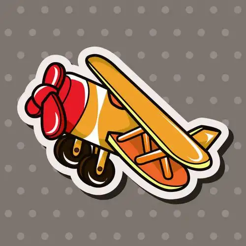 创意矢量复古滑翔机设计插图