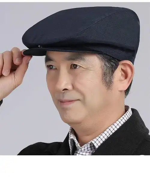 前进帽中老年人帽子男士鸭舌帽春秋天薄款老头爷爷秋冬前进帽老式爸爸