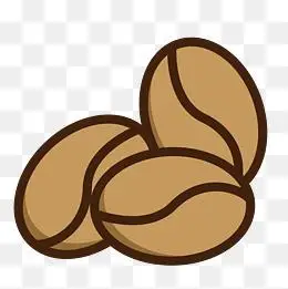 棕色咖啡豆免抠图标
