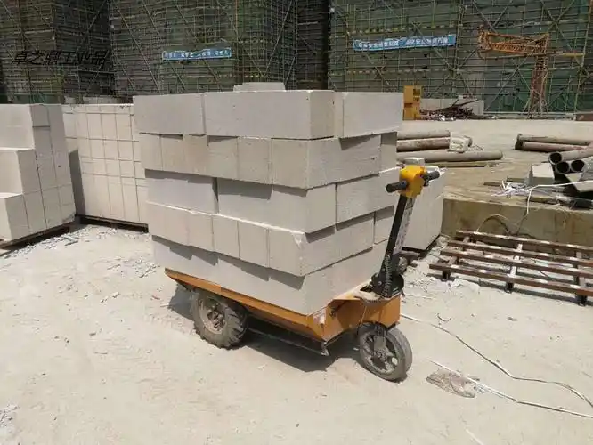 进电梯电动手推车建筑工地用灰斗车平板车载重王 电子拉砖车一【图片