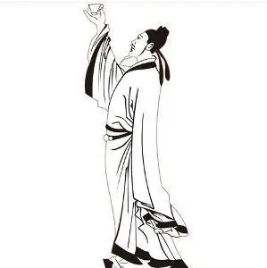 你听过吗鲁迅简笔画步骤全身古装人物简笔画唐代诗人李白诗仙李白 绣