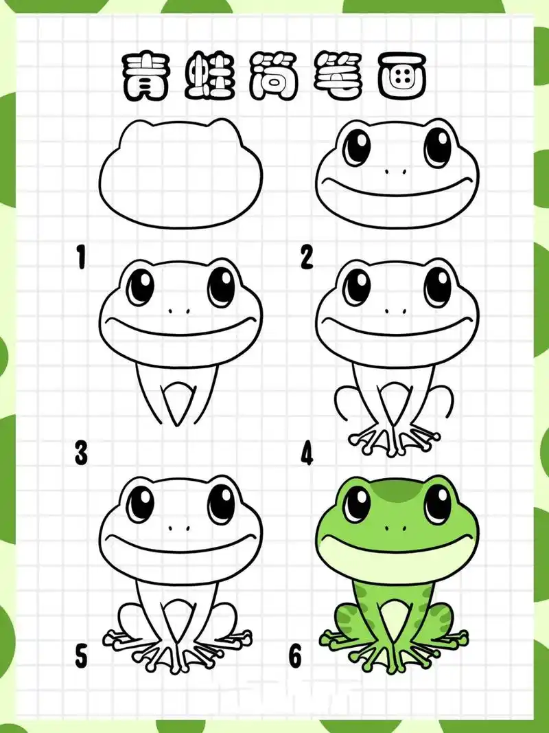 尼尼简笔画|青蛙简笔画vol.