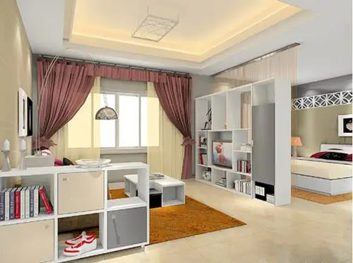 客厅与卧室隔断墙效果图