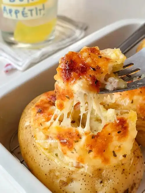 软糯拉丝60奶香芝士焗土豆泥08好吃到转圈圈