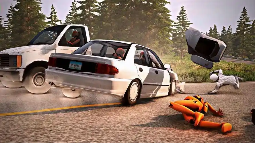 beamng不逞一时勇老司机不看路超车时在路口相撞画面够酸爽