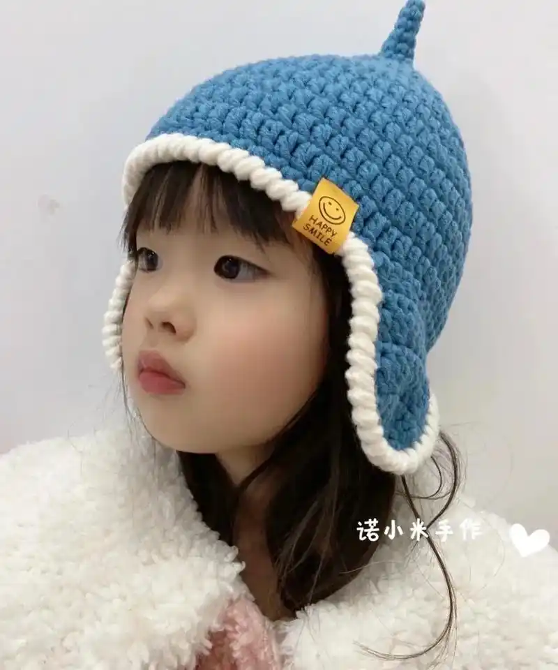 奶嘴帽图解 还有护耳部分 可爱又时尚#钩针编织 - 抖音