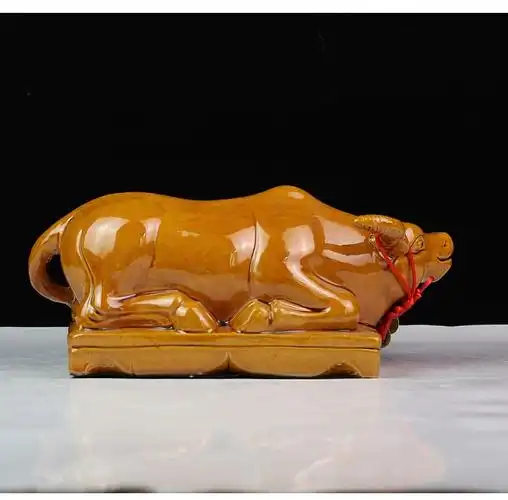 【新品】风水陶瓷卧牛摆件华尔街家居客厅转运工艺礼品大装饰 特价