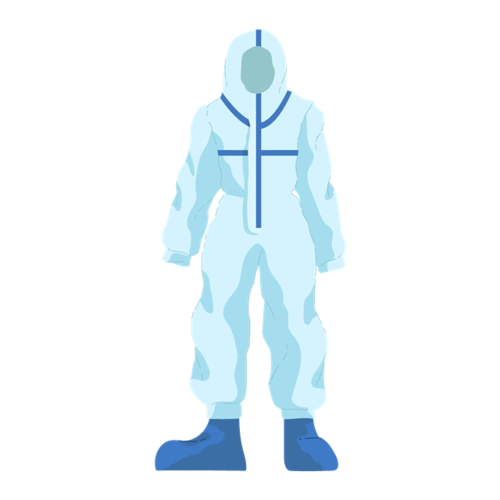新冠防护服卡通图片