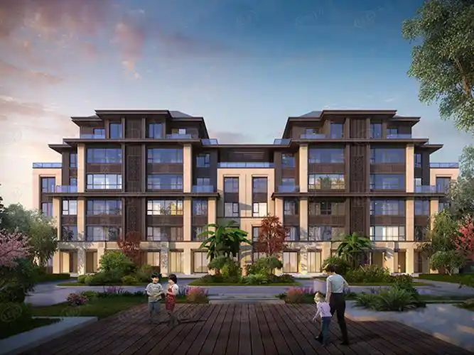 低密社区明发桃花源著退台花园洋房墅质小高层