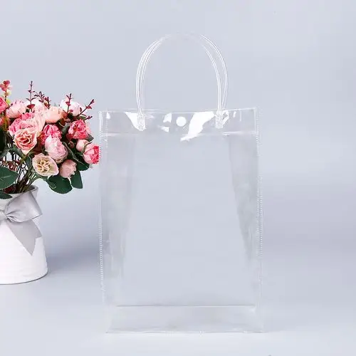 新款pvc购物袋透明包定制透明手提袋pvc袋拍照ins包装塑料礼品袋