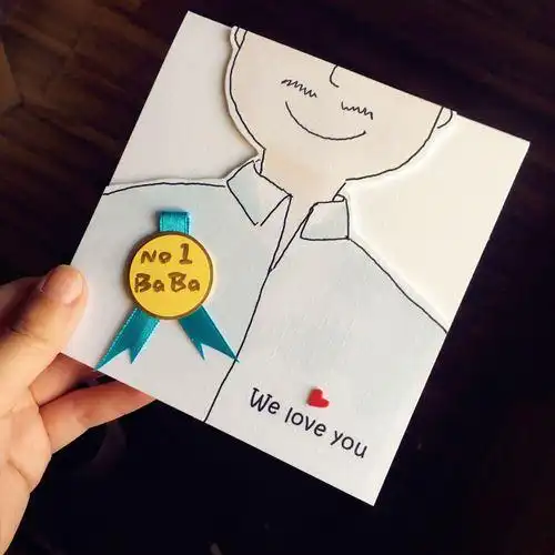 一年级小学生给父亲的父亲的贺卡给父亲的贺卡