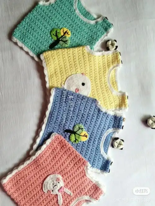 手工编织  #宝宝衣服  #小可愛背心