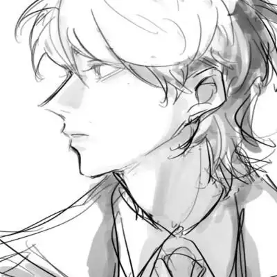 帅气动漫男生头像黑白图片