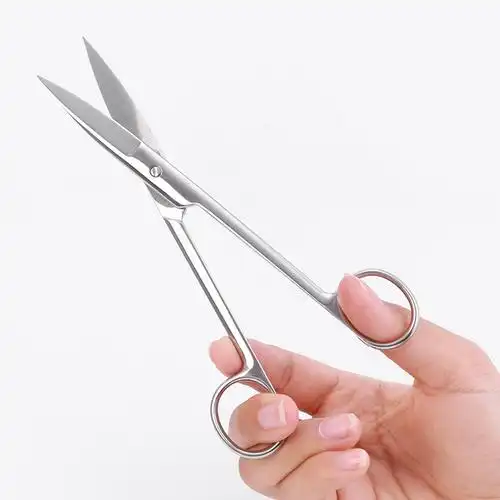 直弯圆尖头不锈钢剪刀眼科16cm手术拆线组织剪外科剪纱布剪