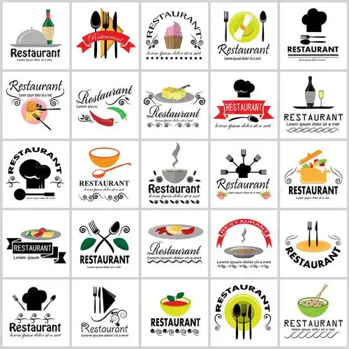 餐饮企业行业logo设计矢量素材