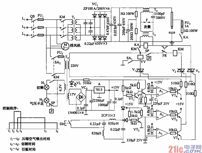 g80型空气等离子切割机电路
