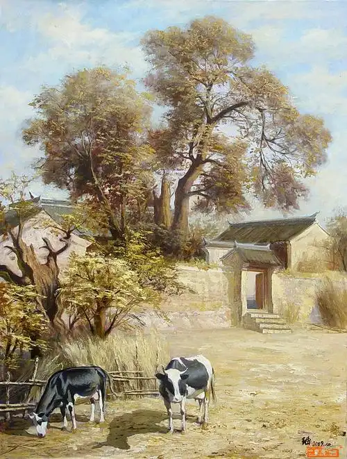 名家 王仲山 油画 - 农家乐 当前 位粉丝喜爱本幅作品