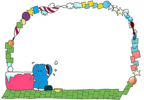 愚人节小丑边框简笔画幼儿园简笔画环保手抄报 简笔画手抄报幼儿彩色