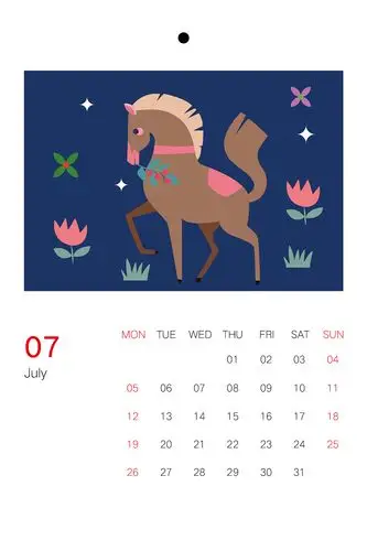 2021牛年日历台历十二生肖手绘