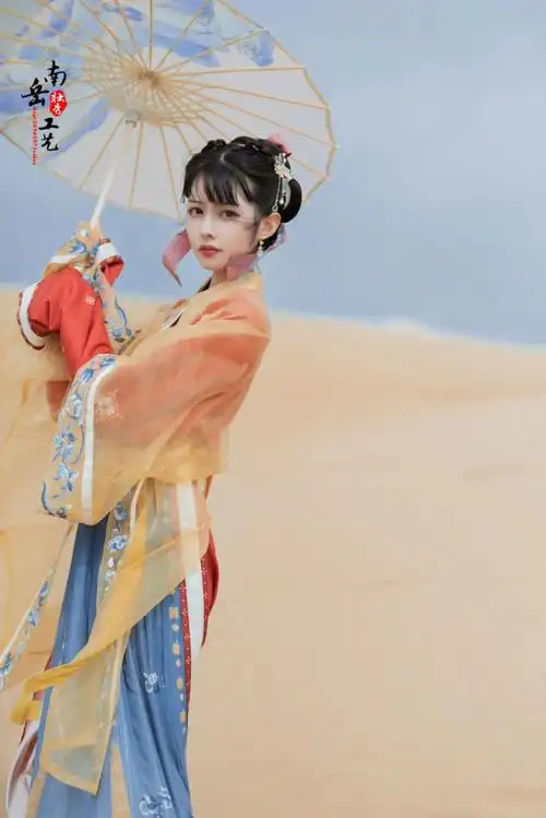 千里江山古风伞女中风汉服古装拍照道具伞古典油纸伞防雨实用水墨山半