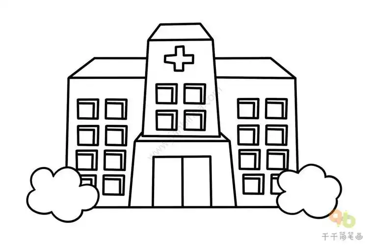 简笔画医院各种建筑平面图图