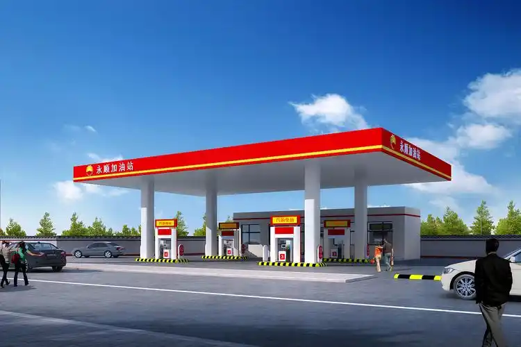 加油站效果图|三维|产品|mcart - 原创作品 - 站酷 (zcool)