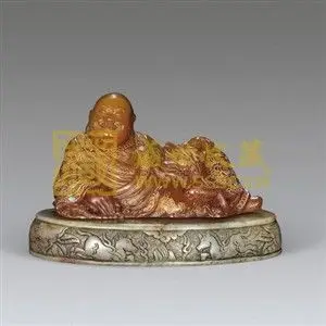 寿山石雕降龙罗汉