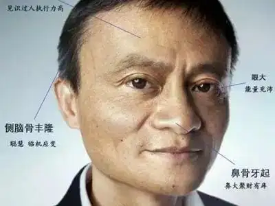 下面通过对马云面相的分析,他为何如此成功?