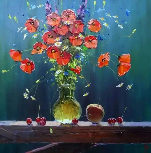 纯净欢快的色彩_作品_生活_静物画