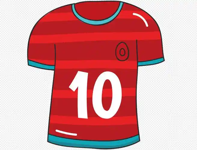 手绘卡通足球比赛黄白球衣素材这是一组世界杯球衣简笔画的内容,希望