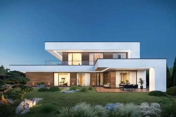 一层半简约风现代别墅住宅