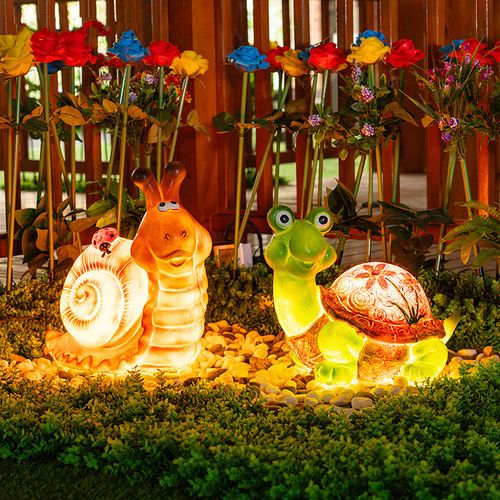 发光乌龟灯庭院草坪灯神龟动物灯公园仿生小品灯 乌龟【市电】暖白光