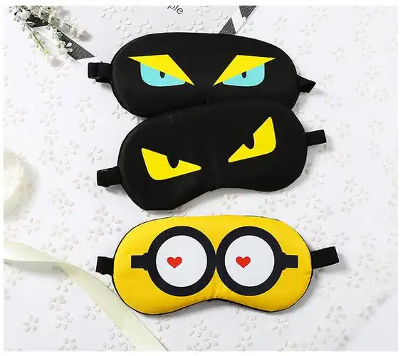 卡通个性遮光创意透气男女成人可爱搞笑韩国眼罩睡眠情侣冰敷眼袋
