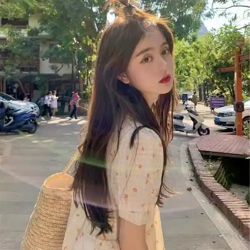 复古长裙小清新甜美温柔初恋裙子碎花娃娃领小个子很仙连衣裙女夏