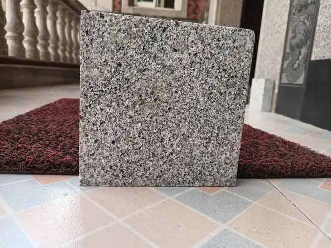 芝麻白福建g640干挂石材 芝麻白火烧面 花岗岩白麻火烧板现货