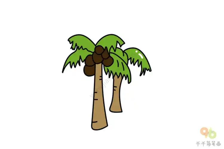 椰子树简笔画怎么画