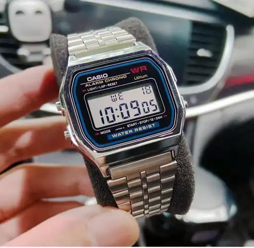 电池用七年卡西欧casiof91wf84wa158wa复古方块电子表la670wga9d金盘