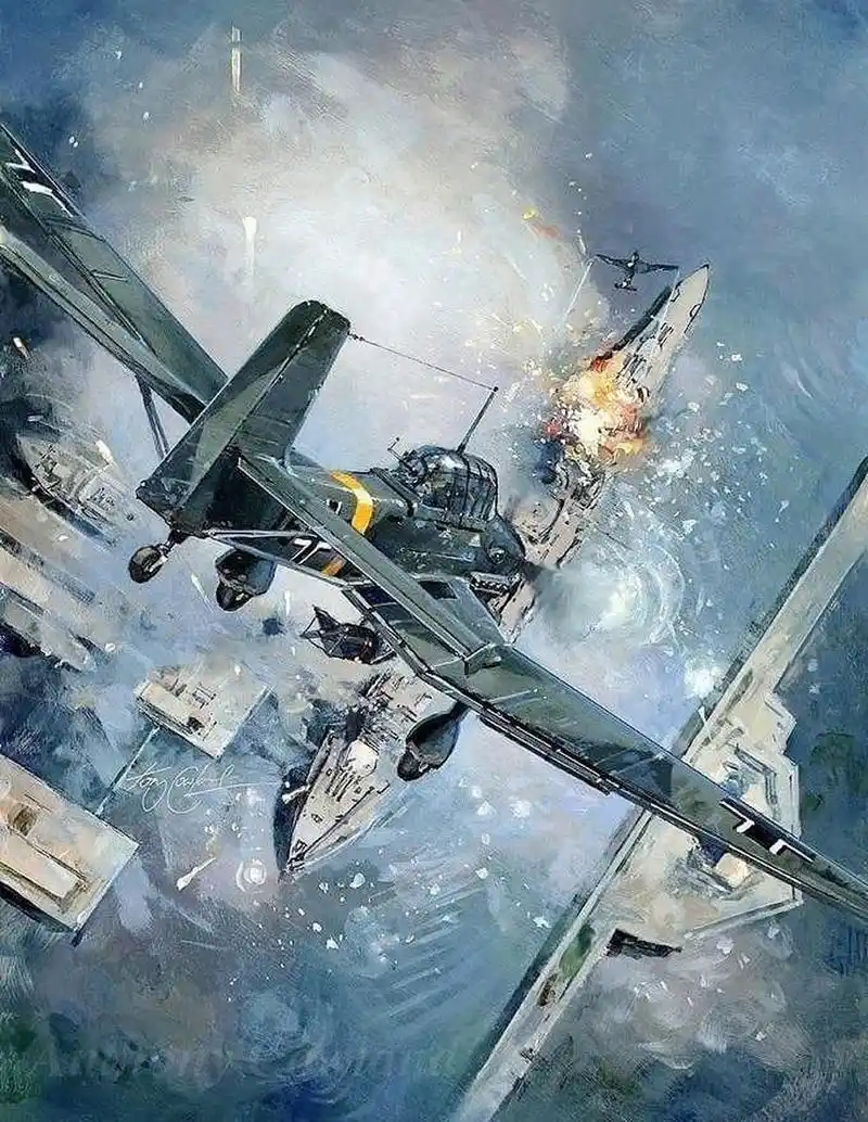 1941 年 9 月 23 日,汉斯·乌尔里希·鲁德尔驾驶斯图卡在喀琅施塔得