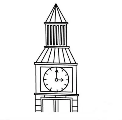 钟楼怎么画?钟楼的简笔画教程