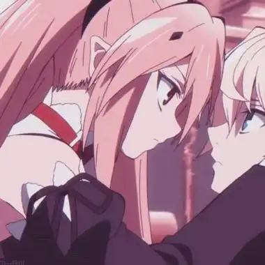 简约白色干净情侣头像动漫