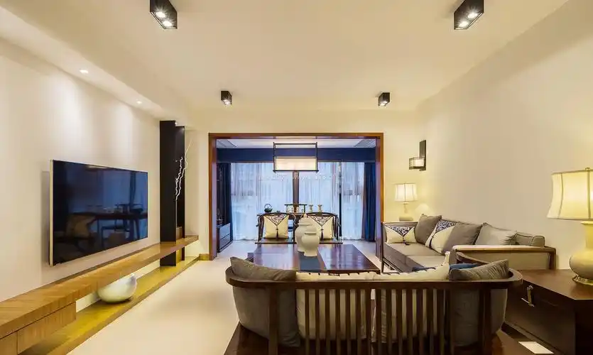 中式客厅沙发设计摆放效果图图片